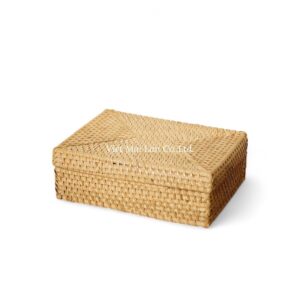 Rattan Tissue Box with Lid
