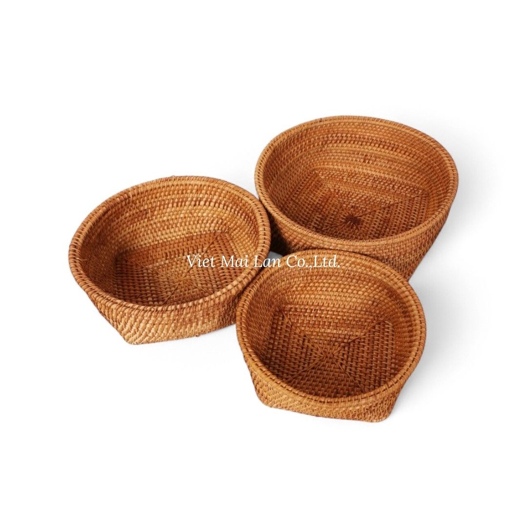 Rattan Tray Set of 3