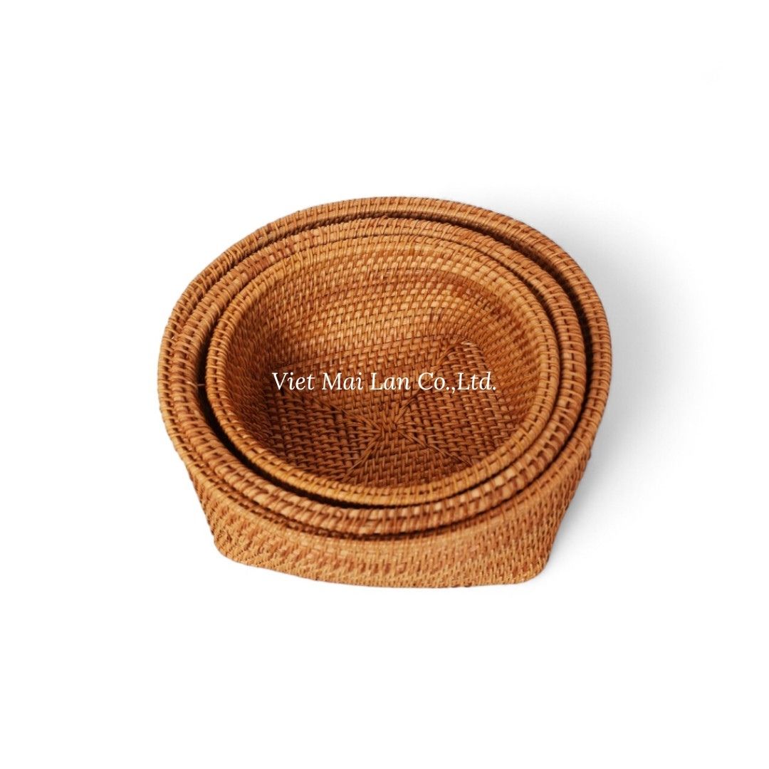Rattan Tray Set of 3
