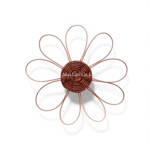 Red Floral Rattan Kids Wall Decor