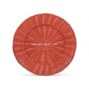 Red Rattan Charger Plate