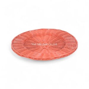 Red Rattan Charger Plate