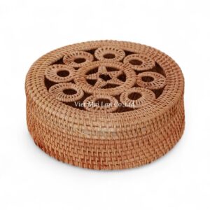 Round Rattan Box
