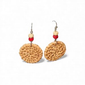 Round Rattan Earrings