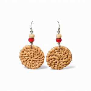 Round Rattan Earrings