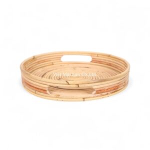 Round Rattan Tray