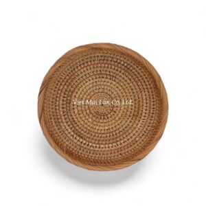 Round Rattan Tray Set