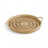 Round Rattan Tray Set with Handles