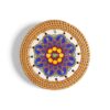 Rustic Ceramic Rattan Coaster