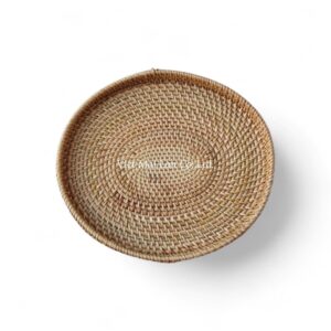 Rustic Oval Rattan Tray
