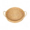 Rustic Rattan Tray with Handles