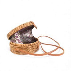Rustic Round Rattan Bag