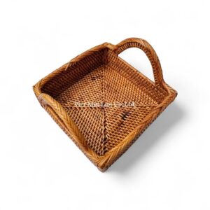 Rustic Square Rattan Tray