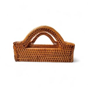 Rustic Square Rattan Tray