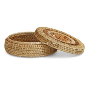 Rustic Woven Rattan Box
