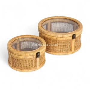 Set 2 Jewelry Rattan Boxes
