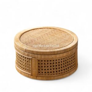 Set 2 Natural Jewelry Rattan Boxes