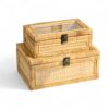 Set 2 Rattan Boxes