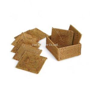 Set Square Rattan Coaster