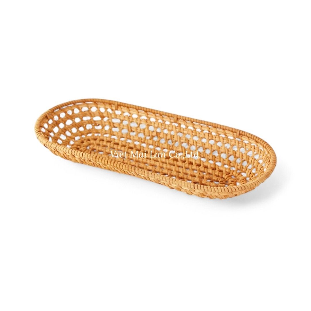 Small Oval Rattan Tray