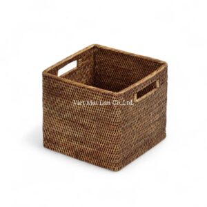 Square Rattan Storage Basket