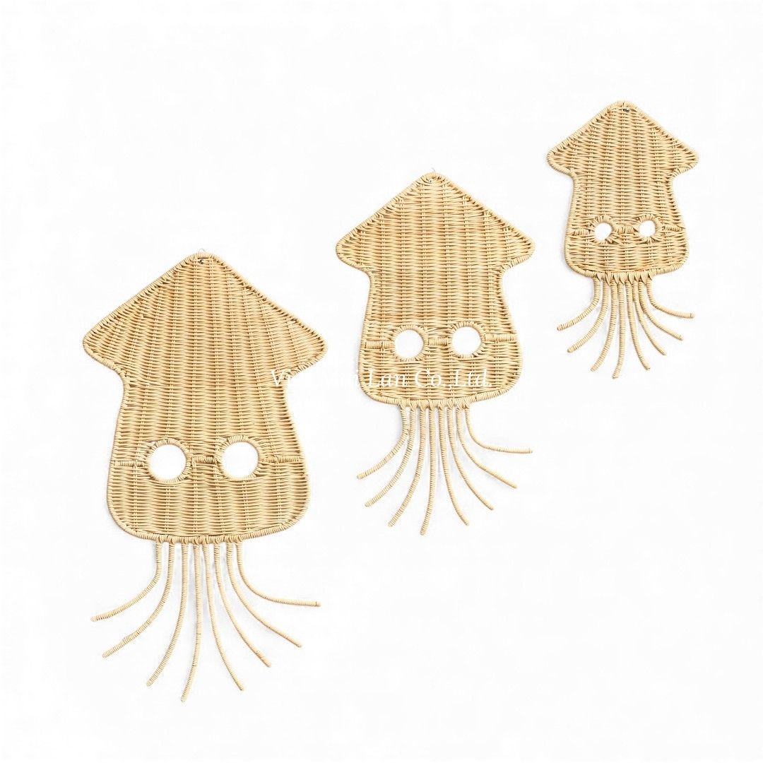 Squid Rattan Kids Wall Decor