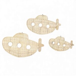 Submarine Rattan Kids Wall Decor