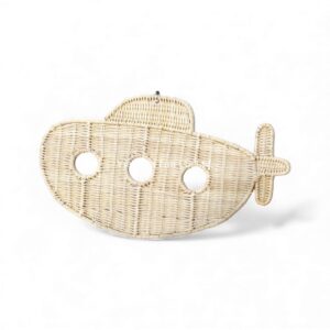 Submarine Rattan Kids Wall Decor