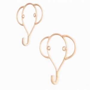 Sweet Elephant Rattan Kids Wall Decor