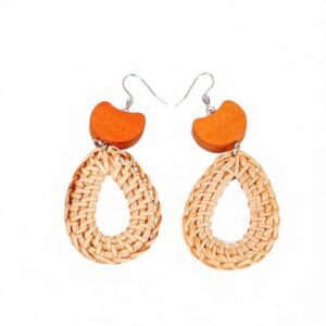 Teardrop Rattan Earrings