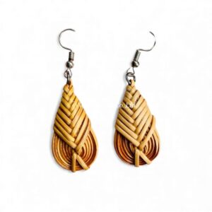 Teardrop Shape Rattan Earrings