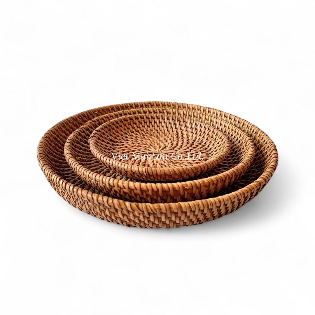 Timeless Rattan Tray Set