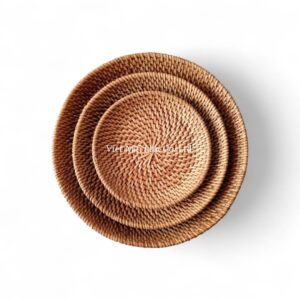 Timeless Rattan Tray Set