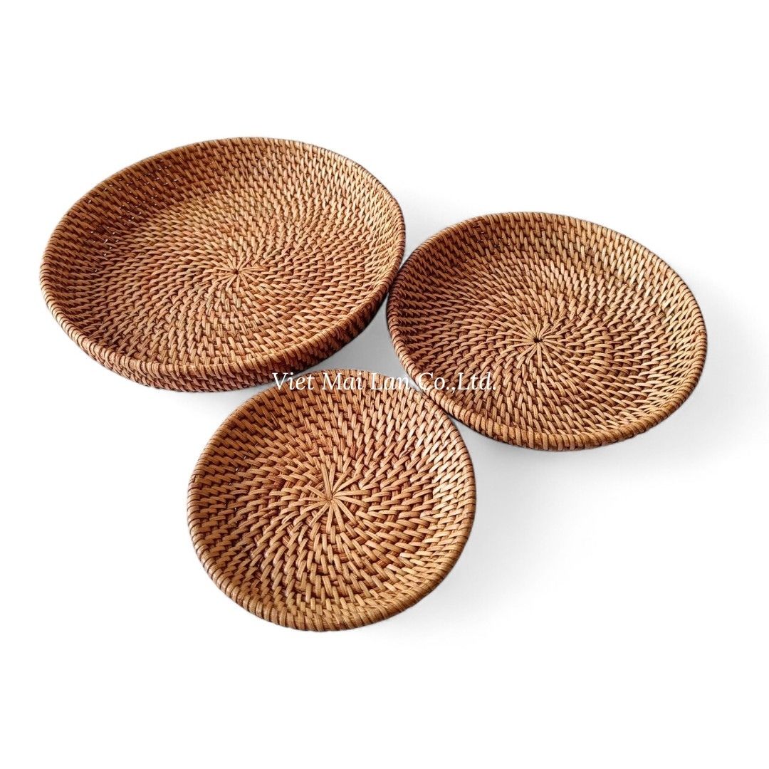 Timeless Rattan Tray Set