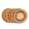 Tropical Ceramic Rattan Coaster Set
