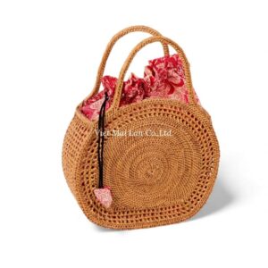 Tropical Rattan Handbag