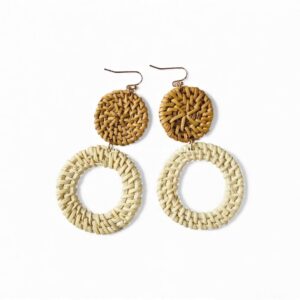 Tropical Vibe Rattan Earrings