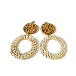 Tropical Vibe Rattan Earrings