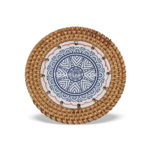 Vietnam Ceramic Rattan Coaster