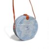 Vintage Blue Rattan Bag