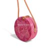 Vintage Pink Rattan Bag
