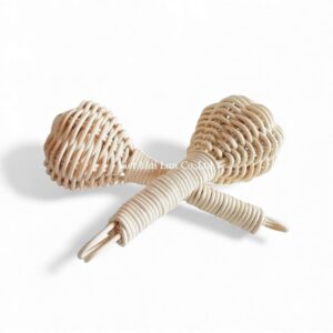 Vintage Rattan Baby Rattle