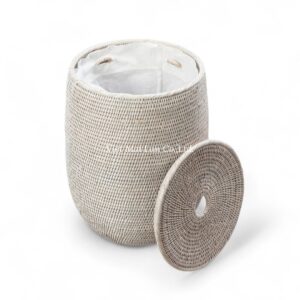 Vintage Rattan Laundry Basket