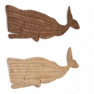 Whale Rattan Kids Wall Decor