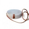 White Oval Rattan Bag