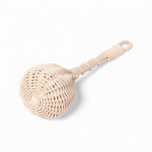 White Rattan Baby Rattle