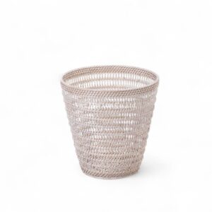 White Rattan Laundry Basket