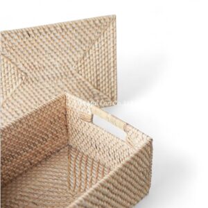 White Rattan Storage Basket