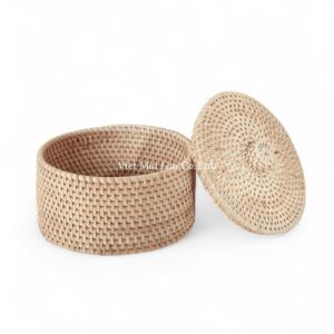 White Small Rattan Box