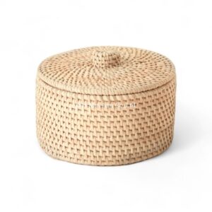 White Small Rattan Box